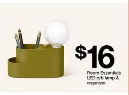 Target Room Essentials LED orb lamp & organizer offer