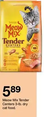 Target Meow Mix Tender Centers 3-lb. dry cat food offer