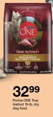 Target Purina ONE True Instinct 15-lb. dry dog food offer