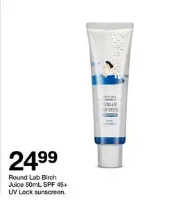 Target Round Lab Birch Juice 50mL SPF 45+ UV Lock sunscreen offer