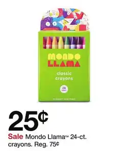 Target Mondo Llama 24-ct. crayons offer