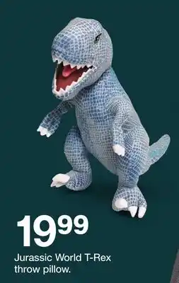 Target Jurassic World T-Rex throw pillow offer