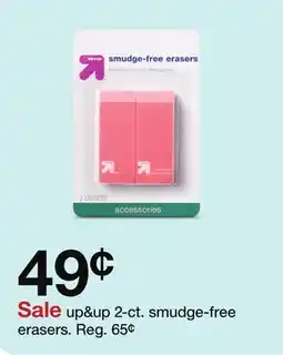 Target up & up 2-ct. smudge-free erasers offer