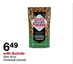 Target Dots 16-oz. homestyle pretzels offer