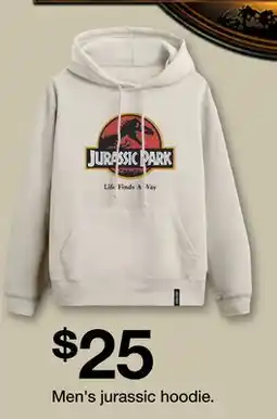 Target Men's jurassic hoodie offer