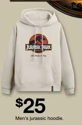 Target Men's jurassic hoodie offer