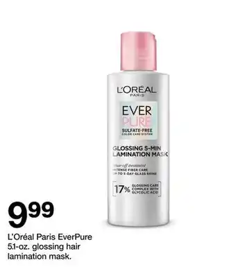 Target L' Oréal Paris EverPure 5.1-oz. glossing hair lamination mask offer