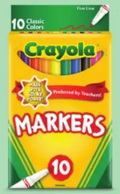 Target Crayola 10-ct. fine or markers offer