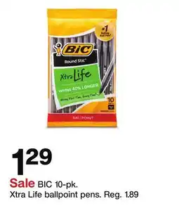 Target BIC 10-pk. Xtra Life ballpoint pens offer