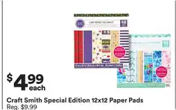 Michaels Craft Smith Special Edition 12x12 Paper Pads offer