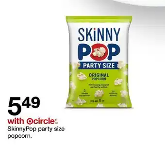 Target SkinnyPop party size popcorn offer