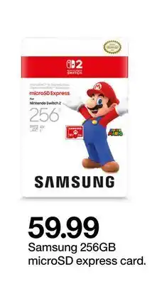 Target Samsung 256GB microSD express card offer