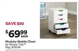 Michaels Modular Mobile Chest by Simply Tidy offer