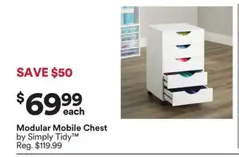 Michaels Modular Mobile Chest by Simply Tidy offer