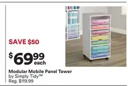 Michaels Modular Mobile Panel Tower by Simply Tidy offer