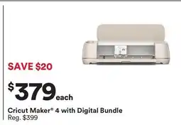 Michaels Cricut Maker 4 with Digital Bundle offer