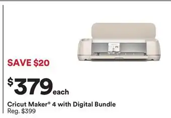 Michaels Cricut Maker 4 with Digital Bundle offer