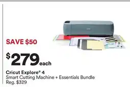 Michaels Cricut Explore 4 Smart Cutting Machine + Essentials Bundle offer