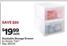 Michaels Stackable Storage Drawer by Simply Tidy offer