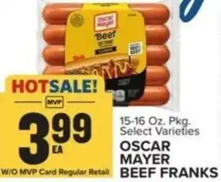 Food Lion Oscar mayer beef franks offer