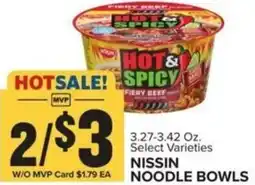 Food Lion Nissin noodle bowls offer