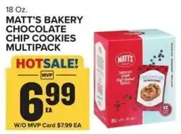 Food Lion Matt's bakery chocolate chip cookies multipack offer
