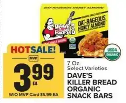 Food Lion Dave's killer bread organic snack bars offer