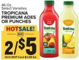 Food Lion Tropicana premium ades or punches offer