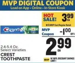 Food Lion Crest toothpaste offer
