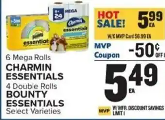 Food Lion Charmin essentials, bounty essentials offer