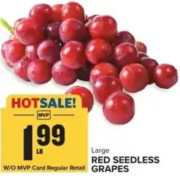 Food Lion Red seedless grapes offer