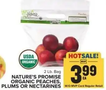 Food Lion Nature's promise organic peaches, plums or nectarines offer