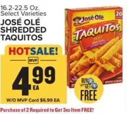 Food Lion José olé shredded taquitos offer