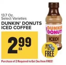 Food Lion Dunkin' donuts iced coffee offer
