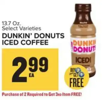Food Lion Dunkin' donuts iced coffee offer