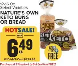 Food Lion Nature's own keto buns or bread offer
