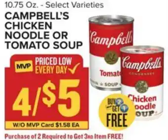 Food Lion Campbell's chicken noodle or tomato soup offer