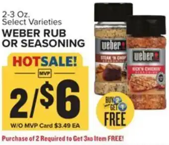 Food Lion Weber rub or seasoning offer