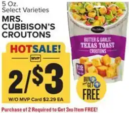 Food Lion Mrs. cubbison's croutons offer