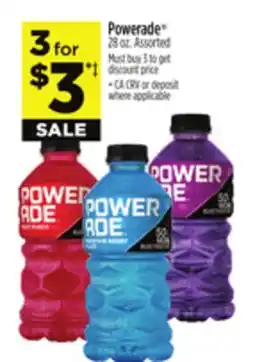 Dollar General Powerade 28 oz. Assorted Must buy 3 to get discount price offer