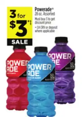 Dollar General Powerade 28 oz. Assorted Must buy 3 to get discount price offer