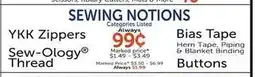 Hobby Lobby SEWING NOTIONS offer