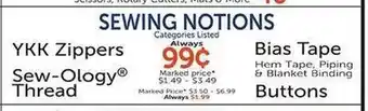 Hobby Lobby SEWING NOTIONS offer