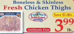 Market Basket Boneless & Skinless Fresh Chicken Thighs offer