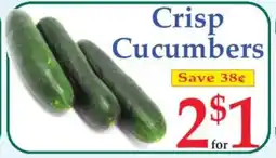 Market Basket Crisp Cucumbers offer
