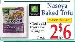Market Basket Nasoya Baked Tofu offer