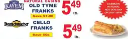 Market Basket Natural casing old tyme franks offer