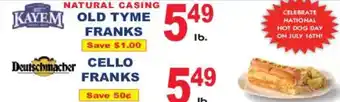 Market Basket Cello franks offer