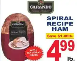 Market Basket Spiral recipe ham offer