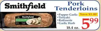 Market Basket Smithfield Pork Tenderloins offer